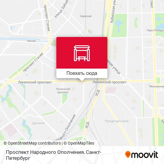 Карта Проспект Народного Ополчения