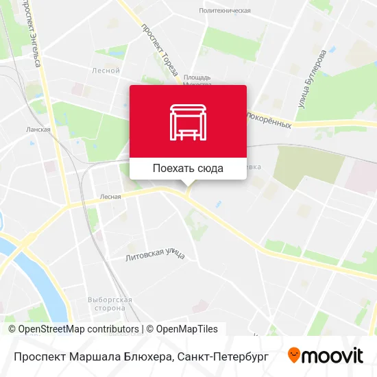 Карта Проспект Маршала Блюхера