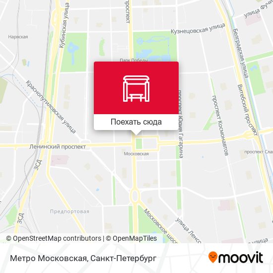 Карта Метро Московская