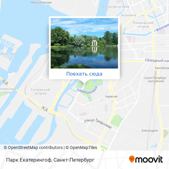Карта Парк Екатерингоф