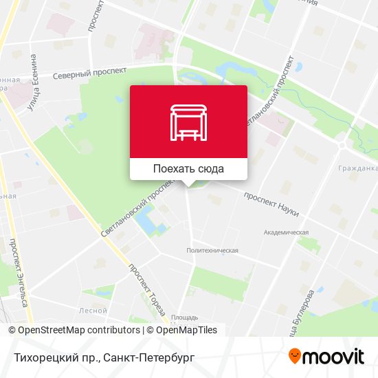 Карта Тихорецкий пр.