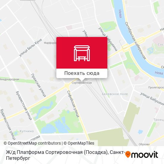 Карта Ж / д Платформа Сортировочная (Посадка)