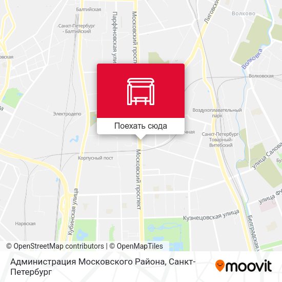 Карта Администрация Московского Района