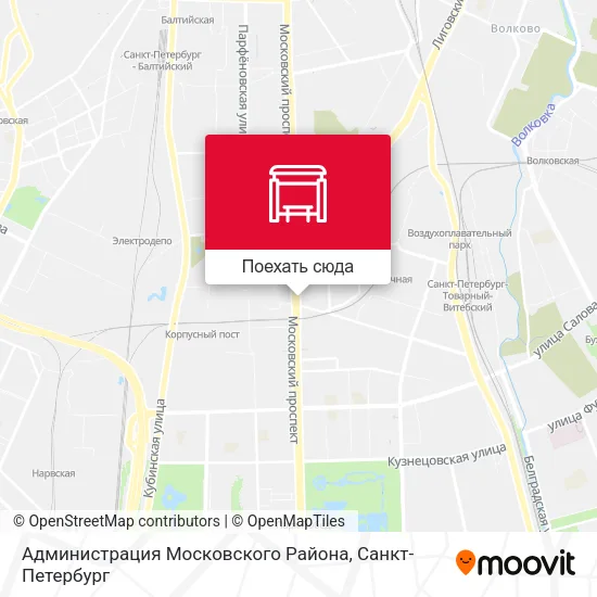 Карта Администрация Московского Района