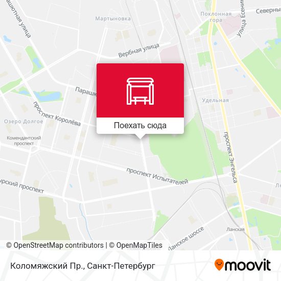 Карта Коломяжский Пр.