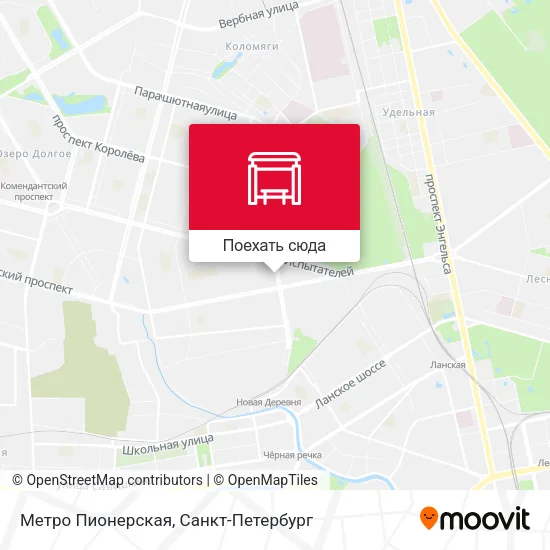 Карта Метро Пионерская