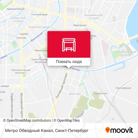 Карта Метро Обводный Канал