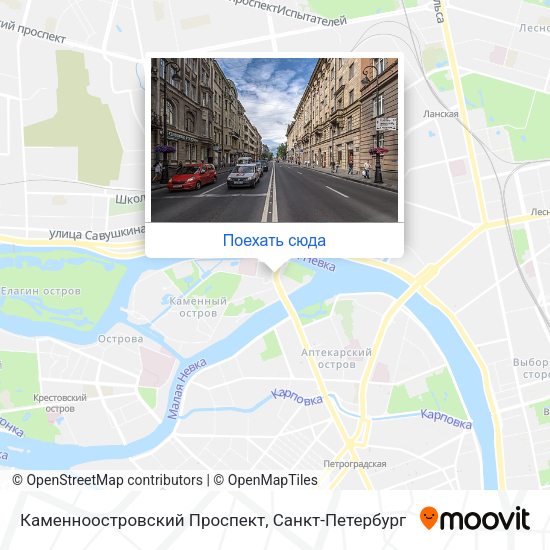 Карта Каменноостровский Проспект