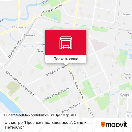 Карта ст. метро ''Проспект Большевиков''