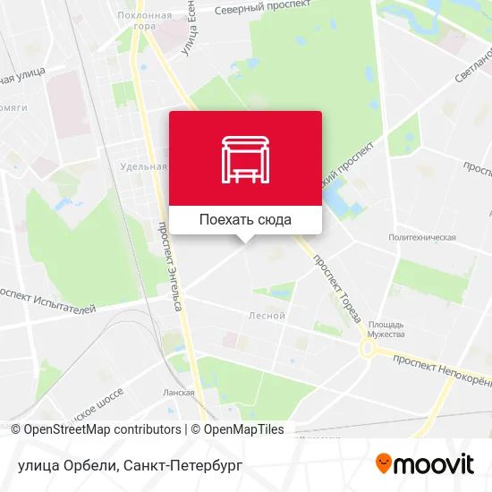 Карта улица Орбели