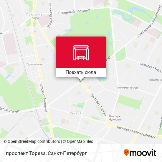 Карта проспект Тореза