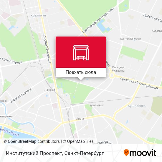 Карта Институтский Проспект