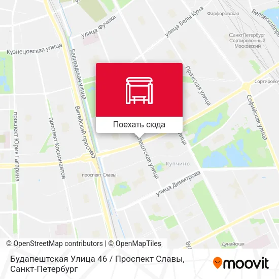 Карта Будапештская Улица 46 / Проспект Славы