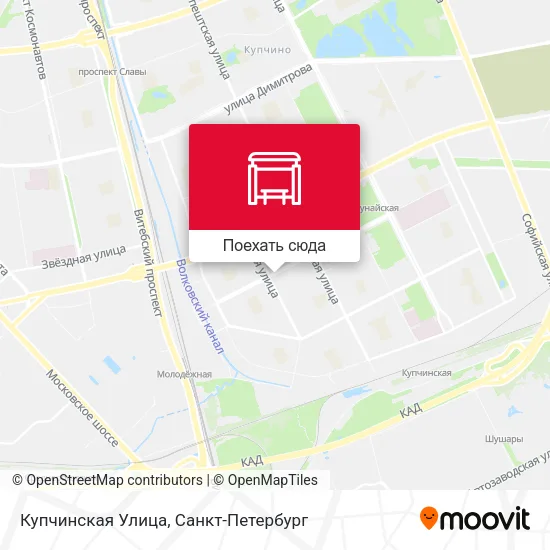 Карта Купчинская Улица