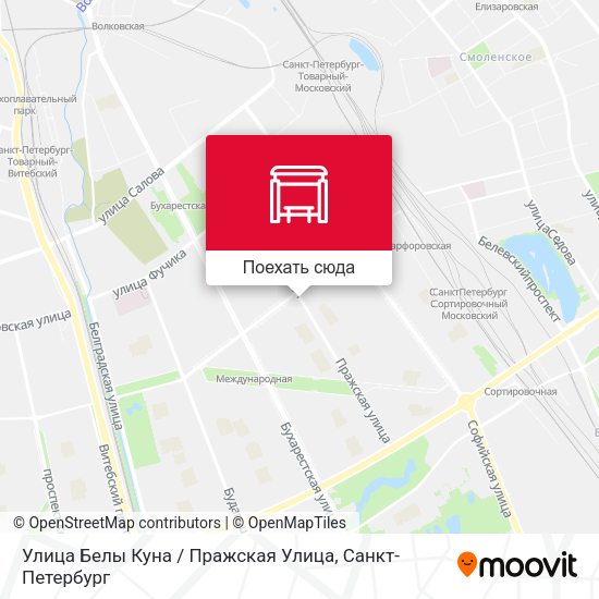 Карта Улица Белы Куна / Пражская Улица