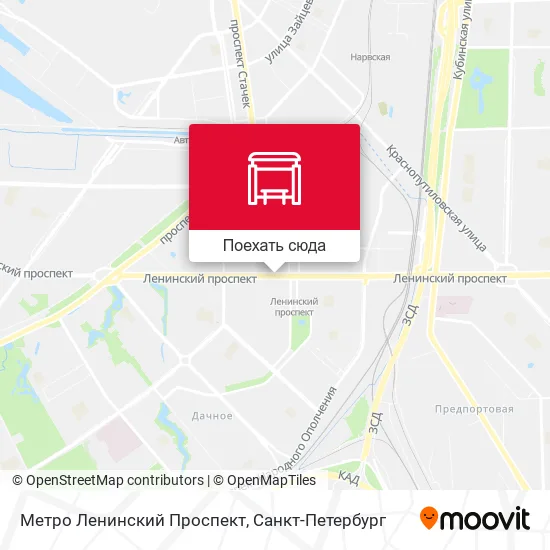 Карта Метро Ленинский Проспект