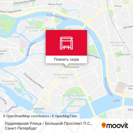 Карта Ординарная Улица / Большой Проспект П.С.