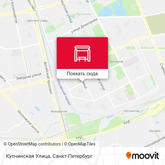 Карта Купчинская Улица