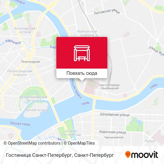 Карта Гостиница Санкт-Петербург