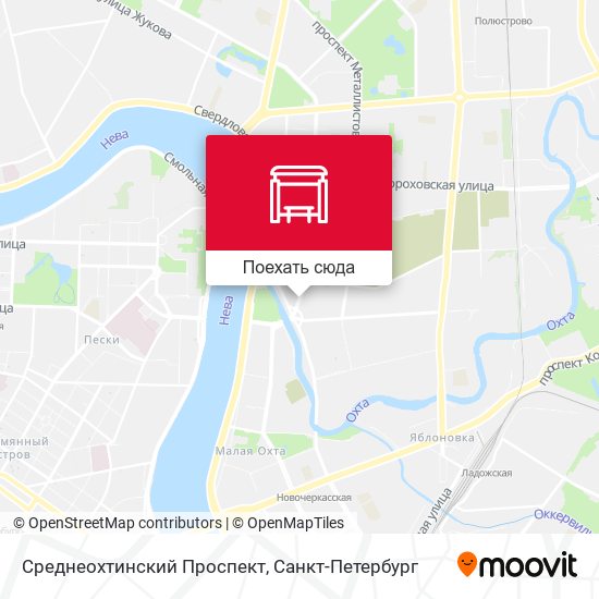 Карта Среднеохтинский Проспект