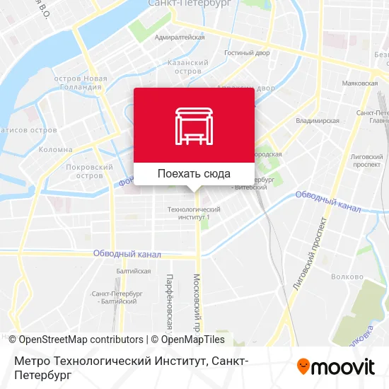 Карта Метро Технологический Институт