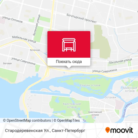 Карта Стародеревенская Ул.