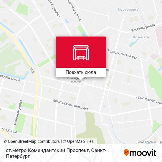 Карта ст.метро Комендантский Проспект