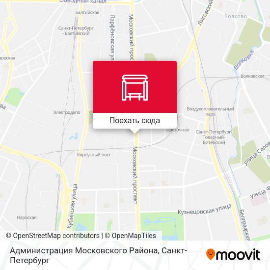 Карта Администрация Московского Района