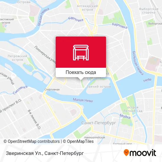 Карта Зверинская Ул.