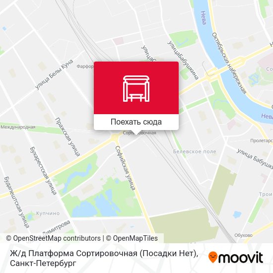 Карта Ж / д Платформа Сортировочная (Посадки Нет)