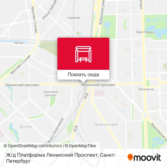 Карта Ж / д Платформа Ленинский Проспект