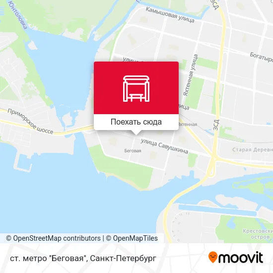 Карта ст. метро ''Беговая''