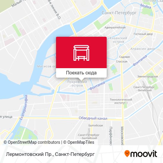 Карта Лермонтовский Пр.