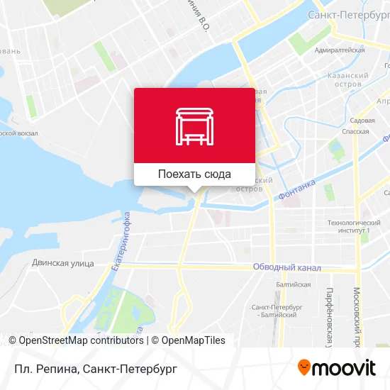 Карта Пл. Репина