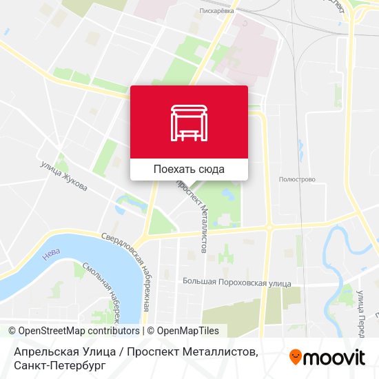 Карта Апрельская Улица / Проспект Металлистов