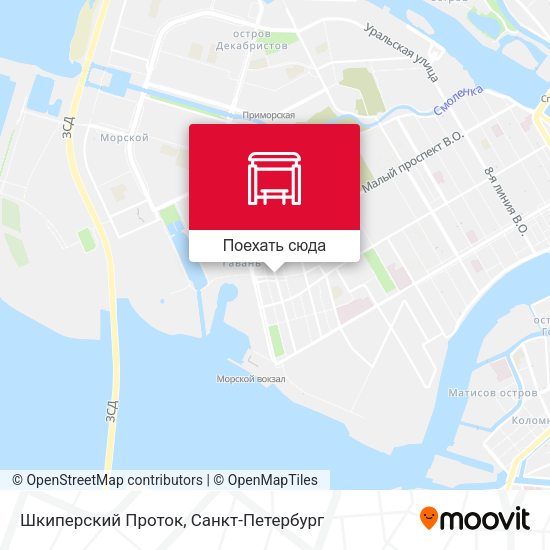 Карта Шкиперский Проток