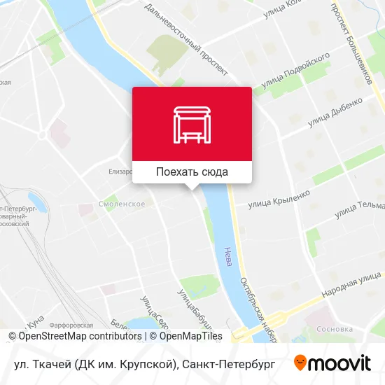 Карта ул. Ткачей (ДК им. Крупской)