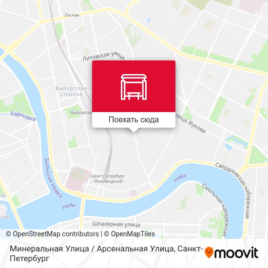 Карта Минеральная Улица / Арсенальная Улица