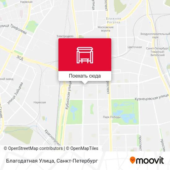 Карта Благодатная Улица