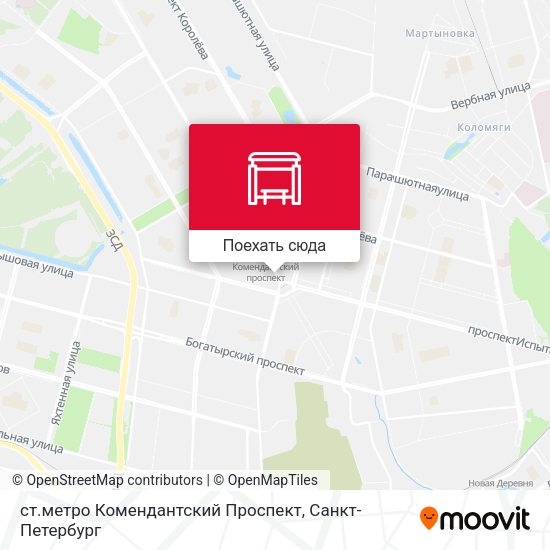 Карта ст.метро Комендантский Проспект