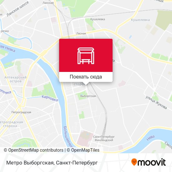 Карта Метро Выборгская