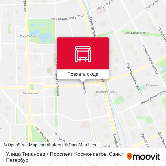 Карта Улица Типанова / Проспект Космонавтов