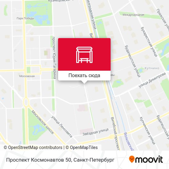 Карта Проспект Космонавтов 50