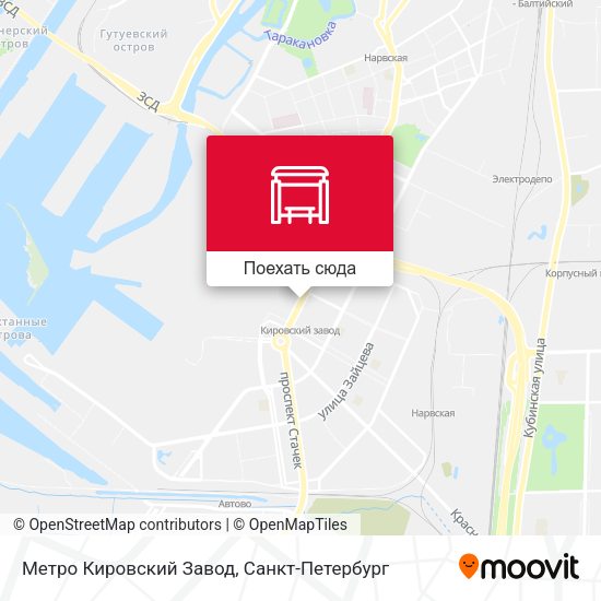 Карта Метро Кировский Завод