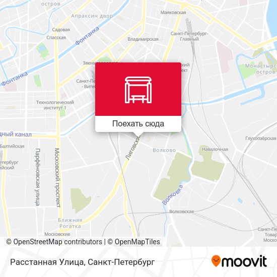 Карта Расстанная Улица
