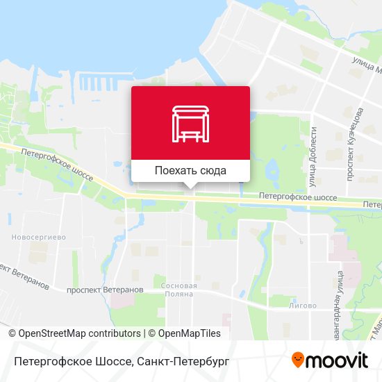 Карта Петергофское Шоссе