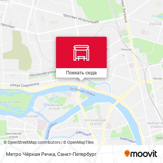 Карта Метро Чёрная Речка