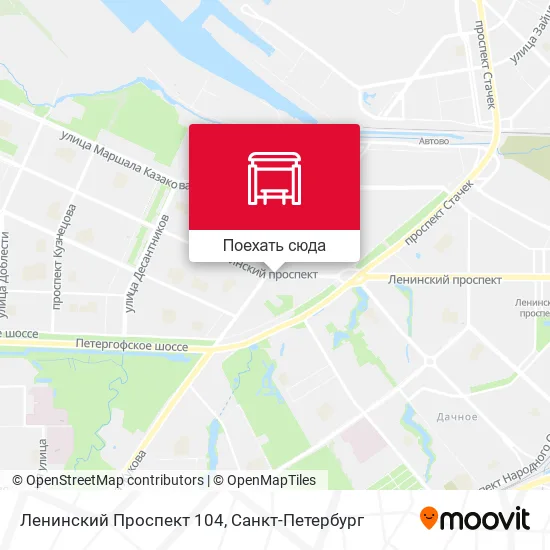 Карта Ленинский Проспект 104