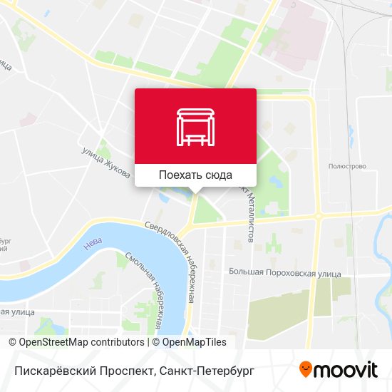 Карта Пискарёвский Проспект
