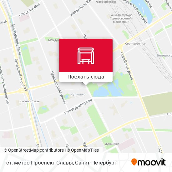 Карта ст. метро Проспект Славы